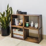  Kệ sách Puzzle gỗ thông tự nhiên Fego 