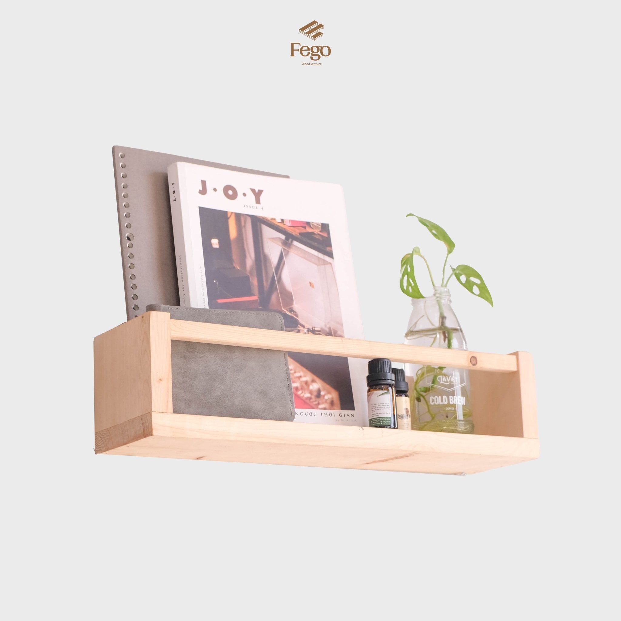 Kệ gỗ gắn tường đa năng chữ U
