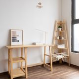  Kệ thang góc tường chữ A gỗ thông tự nhiên 5 tầng 