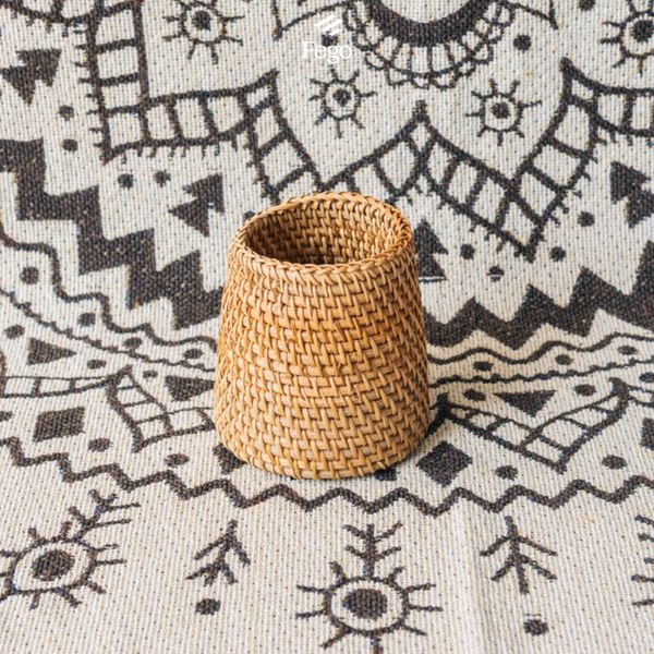  Cốc mây FEGO đựng bút, cắm hoa khô trang trí nhà cửa 