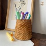  Cốc mây FEGO đựng bút, cắm hoa khô trang trí nhà cửa 