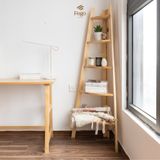  Kệ thang góc tường chữ A gỗ thông tự nhiên 5 tầng 