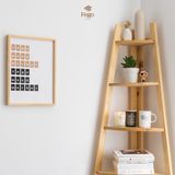  Kệ thang góc tường chữ A gỗ thông tự nhiên 5 tầng 