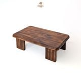  Bàn trà ngồi bệt chân gỗ tự nhiên FEGO thiết kế vát chéo cạnh sang trọng 