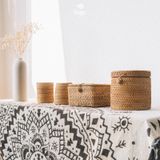  Cốc mây FEGO đựng bút, cắm hoa khô trang trí nhà cửa 