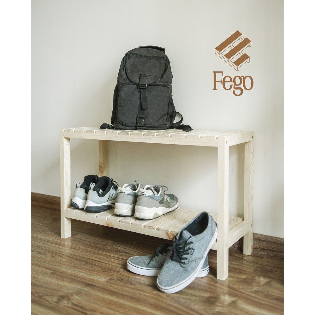  Giá đựng giày dép gỗ thông / Tủ giày dép Fego 
