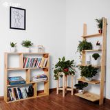  Giá sách basic 90x90x20cm gỗ thông tự nhiên 