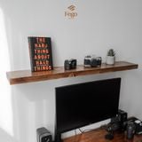  Kệ âm gắn tường gỗ thông tự nhiên màu nâu rustic FEGO đa năng 