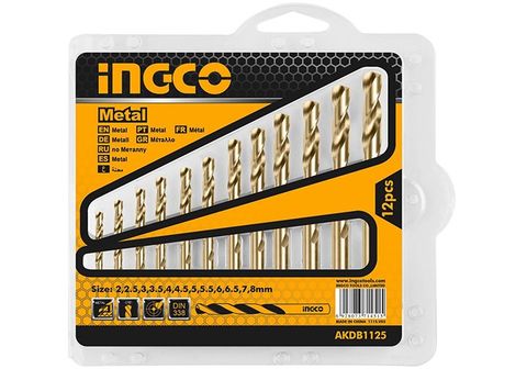  Bộ 12 mũi khoan AKDB1125 INGCO 