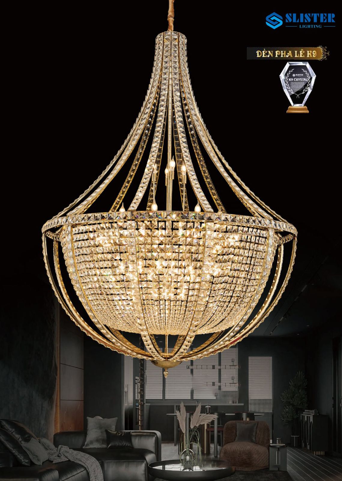 Đèn chùm pha lê 220409/L40