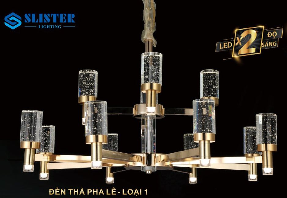 Đèn thả pha lê 2391-8+4