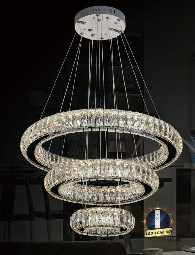 Đèn thả pha lê 658/3