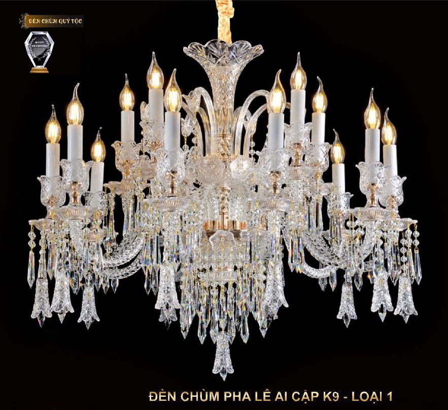 Đèn chùm pha lê nến 6608-10+5
