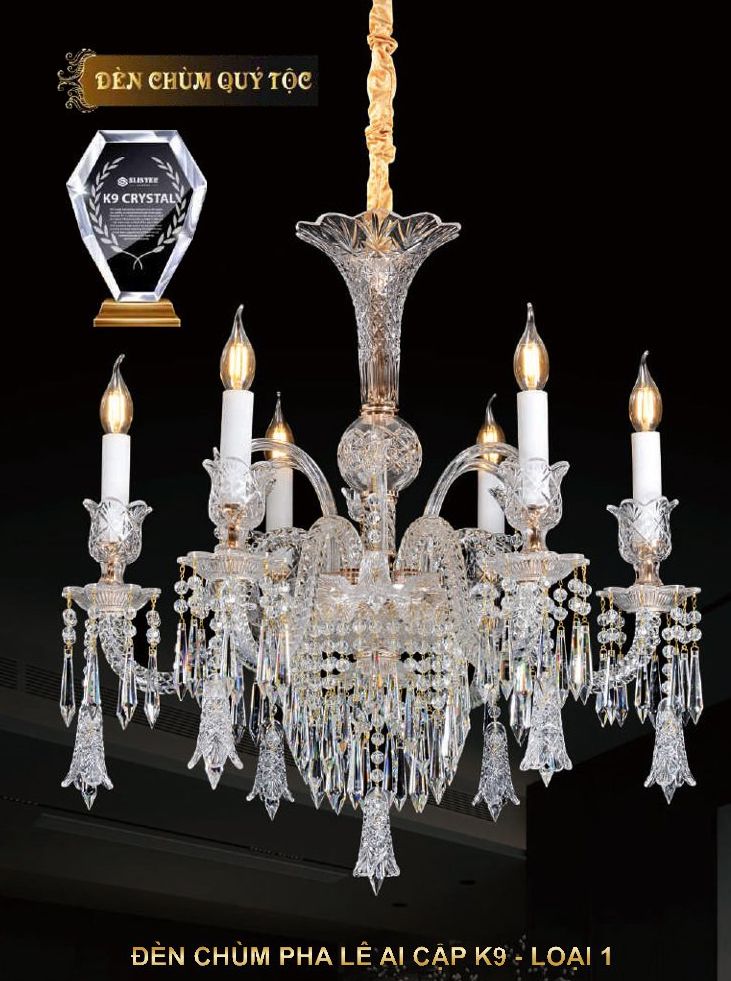 Đèn chùm pha lê nến 6608-6