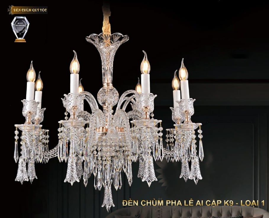Đèn chùm pha lê nến 6608-8