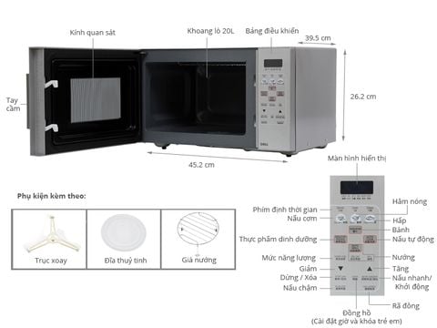  Lò vi sóng có nướng Sharp R-678VN(S) 