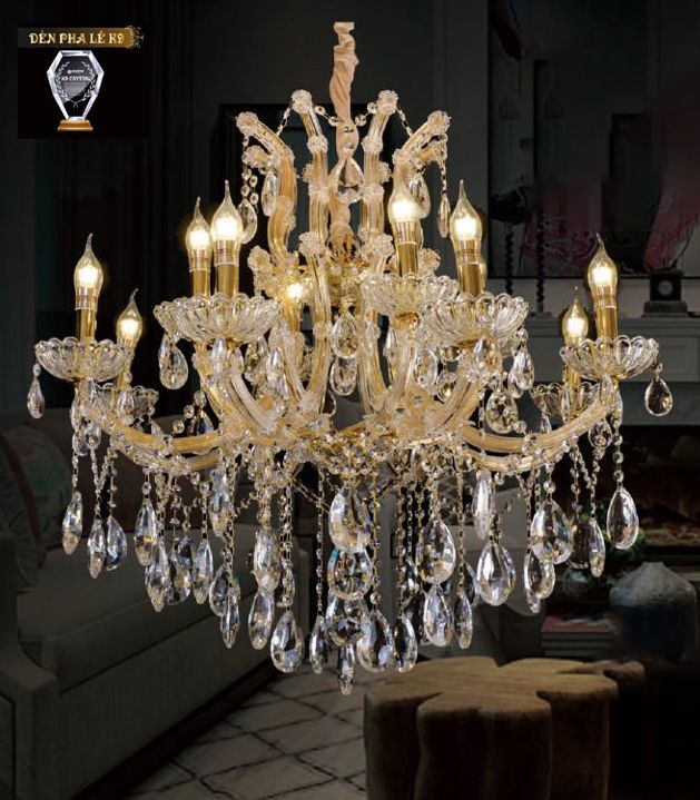Đèn chùm pha lê nến 68009/8+4
