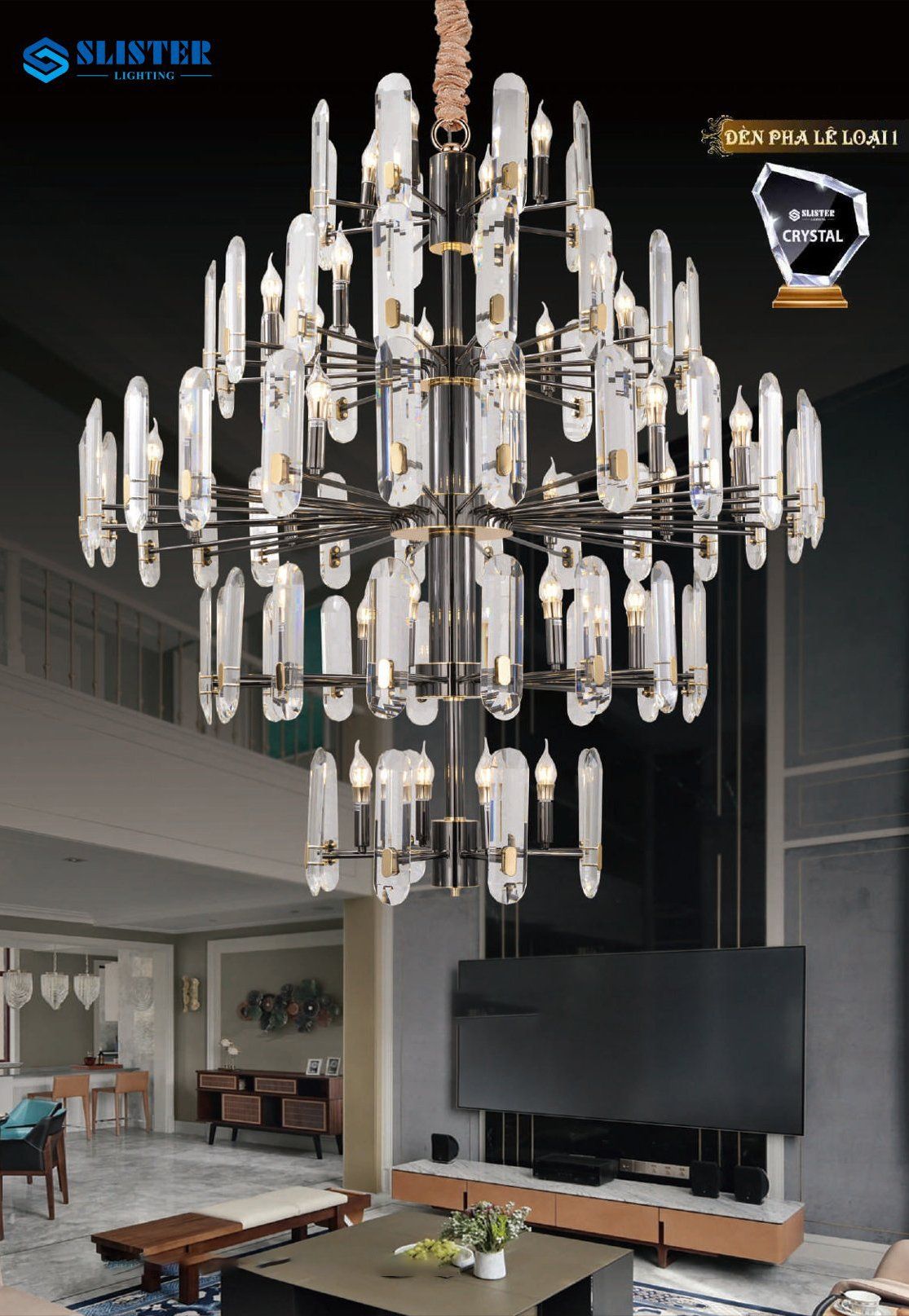Đèn thả pha lê 7590/5