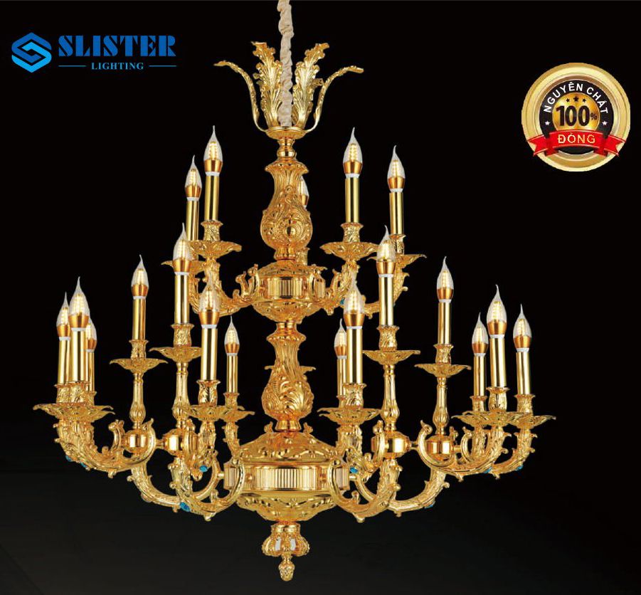 Đèn chùm đồng 8007/10+5+5