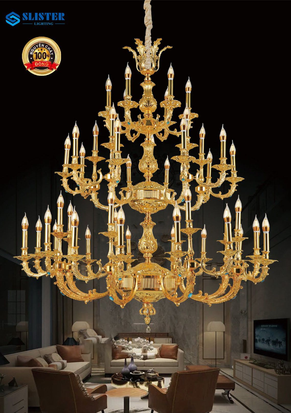 Đèn chùm đồng 8007/45