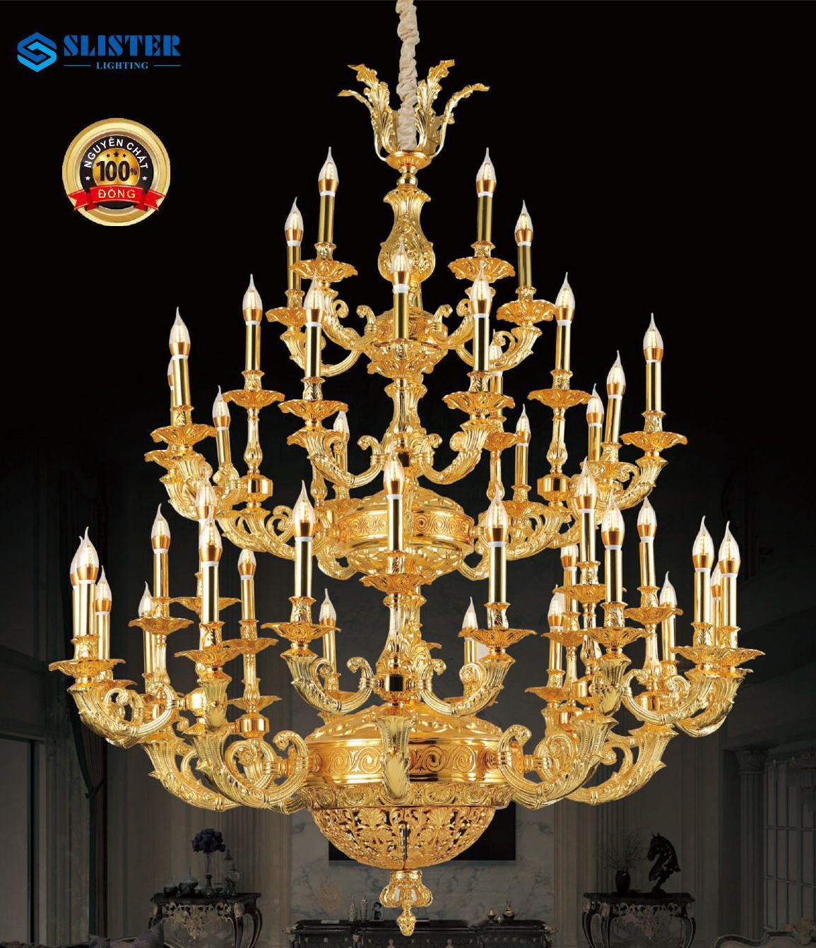 Đèn chùm đồng 8008/44