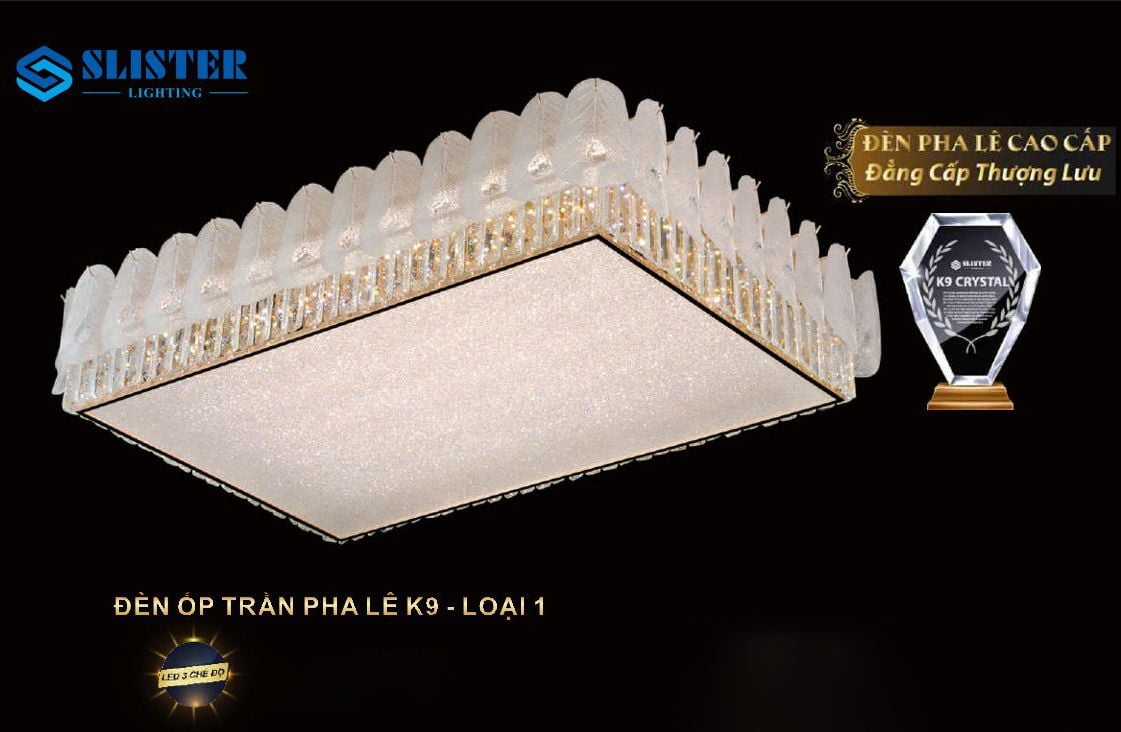 Đèn ốp trần pha lê 8822/1100*800