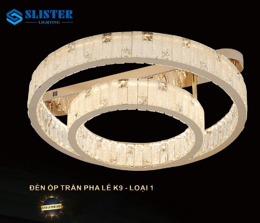 Đèn ốp trần pha lê OTPL8831/800+500