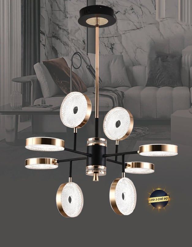 Đèn chùm led 9075/4+4