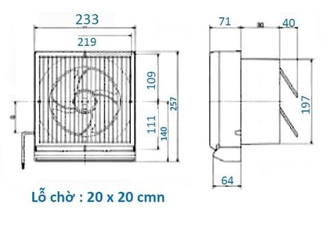  QUẠT ỐP TƯỜNG MITSUBISHI EX-15SK5-E 