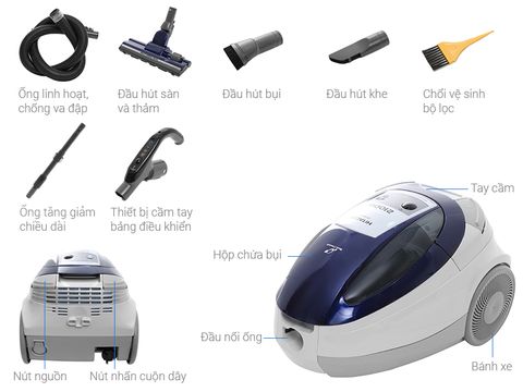  MÁY HÚT BỤI HITACHI CV-SU21V (2100w) 