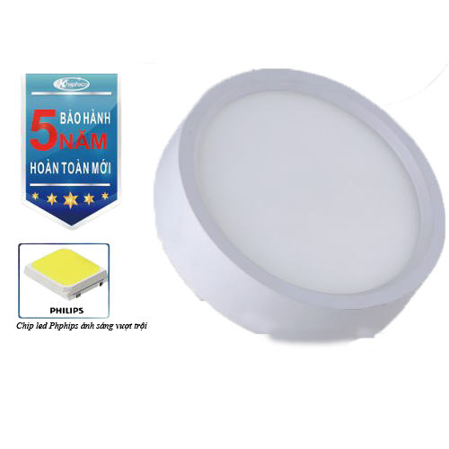 Đèn ốp trần led Khaphaco MZ-5-18+18W Tròn