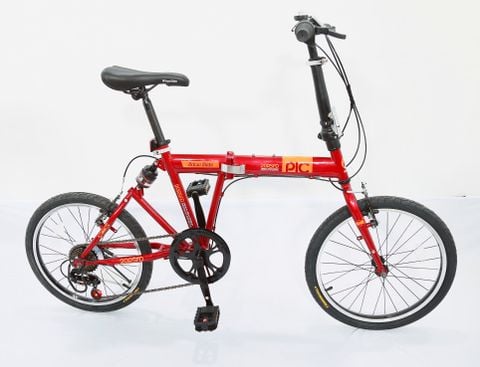  Xe đạp gấp PIC20RFD-Đỏ-cam 