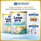  Combo 02 lon thực phẩm dinh dưỡng y học Leanpro Hope 900g 