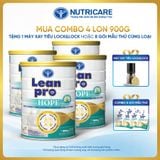 Combo 04 lon thực phẩm dinh dưỡng y học Leanpro Hope 900g 