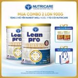  Combo 02 lon thực phẩm dinh dưỡng y học Leanpro Thyro 900g 