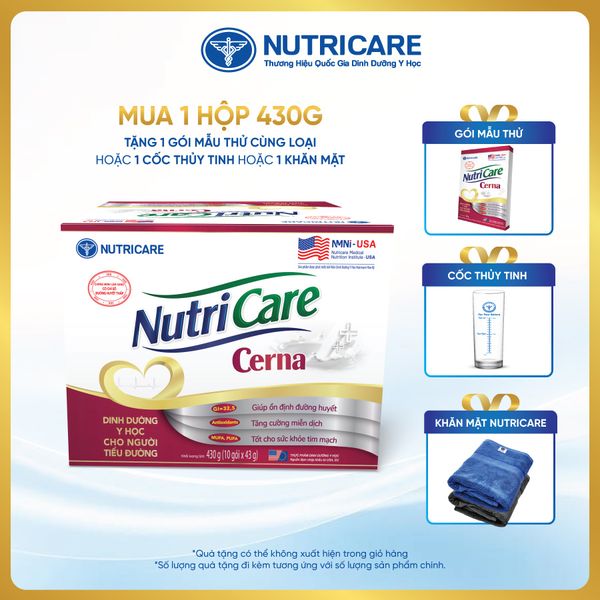  Hộp thực phẩm dinh dưỡng y học Nutricare Cerna 430g (10gói x 43g) 