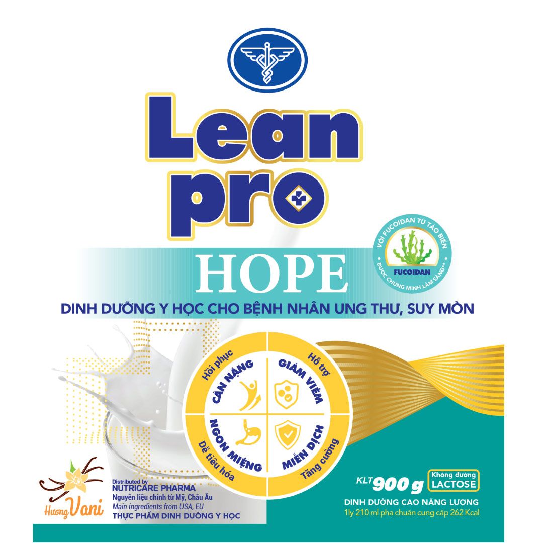  Combo 02 lon thực phẩm dinh dưỡng y học Leanpro Hope 900g 