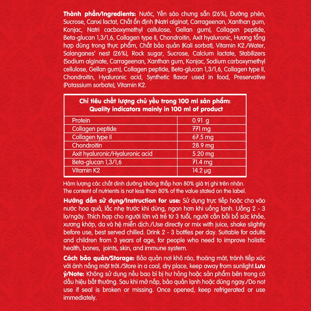  Hộp nước Yến sào cao cấp Nunest Well (6 lọ x 70ml) 