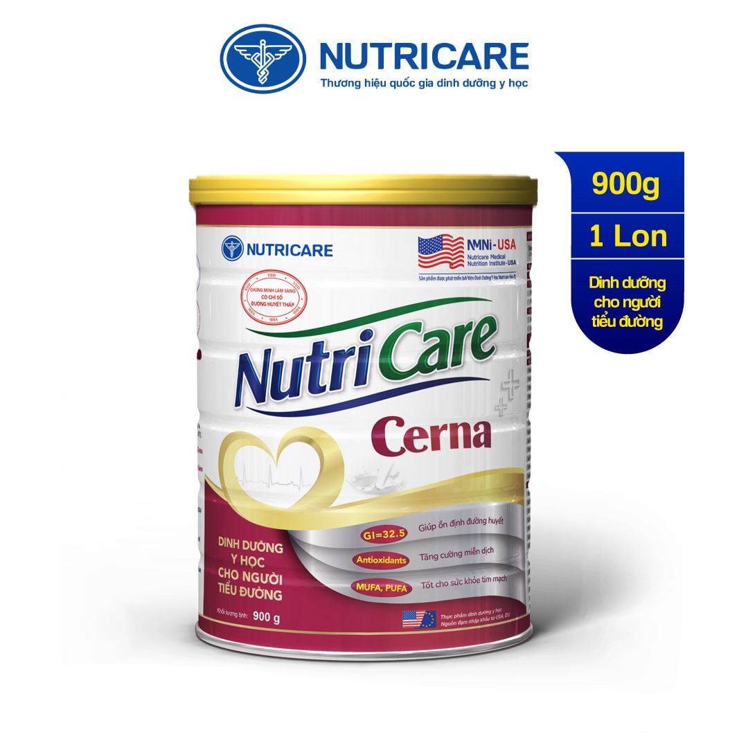  Combo 04 lon thực phẩm dinh dưỡng y học Nutricare Cerna 900g 