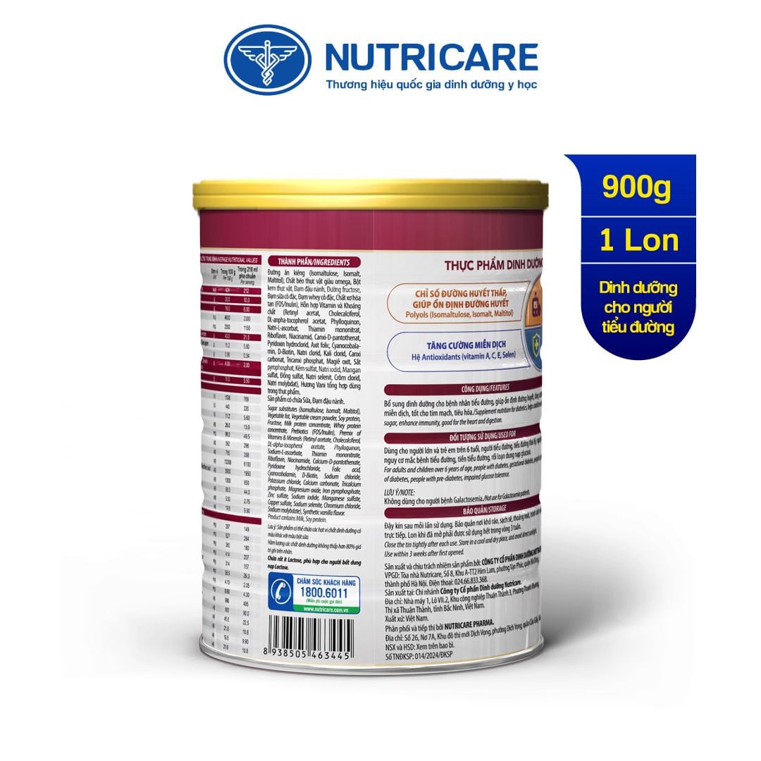  Combo 04 lon thực phẩm dinh dưỡng y học Nutricare Cerna 900g 
