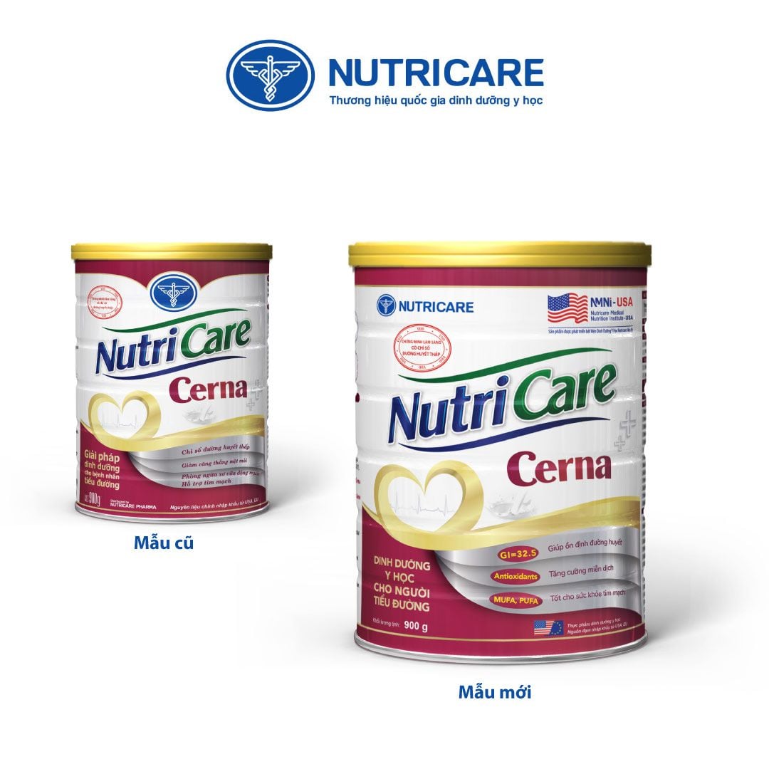  Combo 04 lon thực phẩm dinh dưỡng y học Nutricare Cerna 900g 