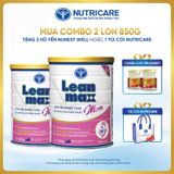  Combo 02 lon sản phẩm dinh dưỡng Leanmax Mom 850g 