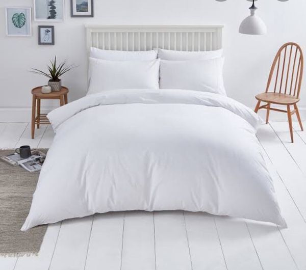  Bộ chăn ga gối T300ip trắng trơn 