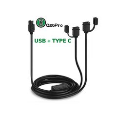 Bộ sạc có dây 2 cổng rời USB+typeC Osopro (sạc nhanh 12W)