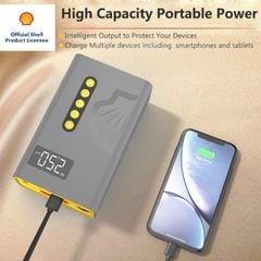Bộ bơm lốp xe 4in1 chính hãng Shell (Kích bình, bơm lốp, sạc dự phòng) Bảo hành 2 năm đổi mới