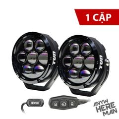 Đèn trợ sáng Tun X7 cos vàng/pha trắng kèm nút passing siêu nhỏ gọn