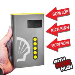 Bộ bơm lốp xe 4in1 chính hãng Shell (Kích bình, bơm lốp, sạc dự phòng) Bảo hành 2 năm đổi mới
