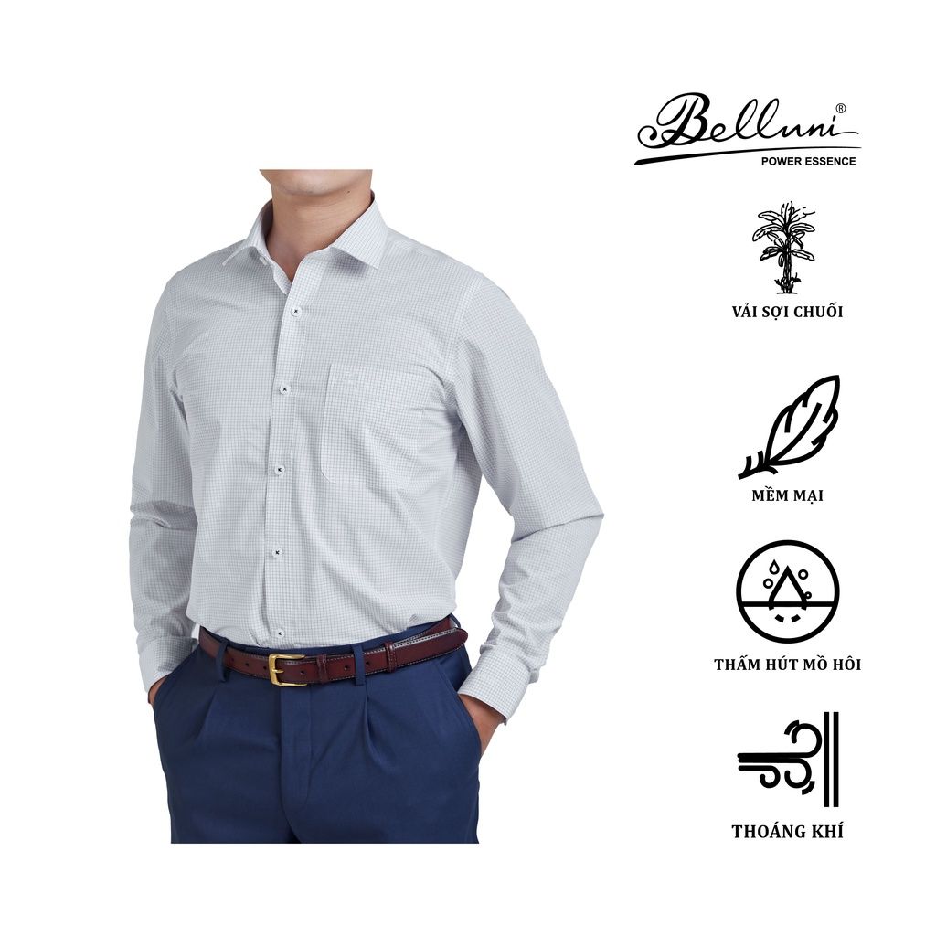  Áo sơ mi nam dài tay cao cấp BELLUNI vải sợi chuối - ABD.BAN.BE 173 
