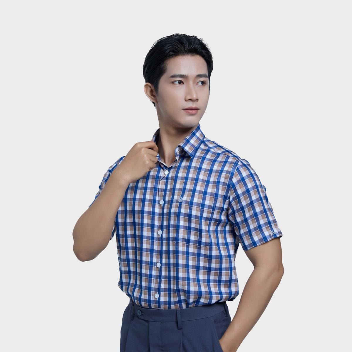  Áo sơ mi nam ngắn tay cao cấp BELLUNI - ABN.BP.BE 304 