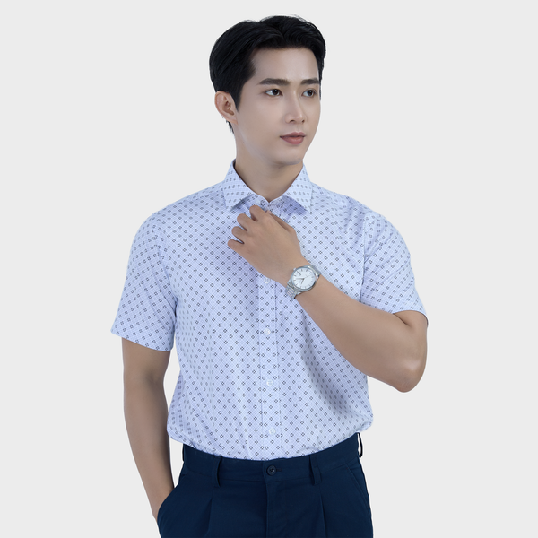  Áo sơ mi nam ngắn tay cao cấp BELLUNI vải sợi tre - ABN.BPS.BE 312 